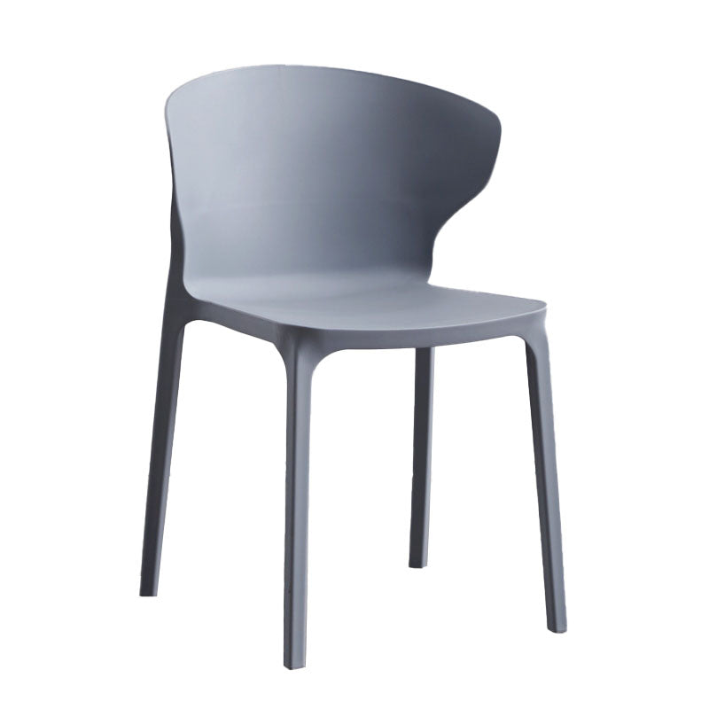 Scandinavian Plastic Dining Armless Chair Wingback Side Chair Clearhalo 'Dining Chairs' 'Dining Tables & Seating' 'dining_chair' 'furn' 'furn_dining_chair' 'Furniture' 'furniture_dining_chair' 'Kitchen & Dining Furniture' 4707558