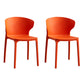Scandinavian Plastic Dining Armless Chair Wingback Side Chair Orange 2 Piece Set Clearhalo 'Dining Chairs' 'Dining Tables & Seating' 'dining_chair' 'furn' 'furn_dining_chair' 'Furniture' 'furniture_dining_chair' 'Kitchen & Dining Furniture' 4707564