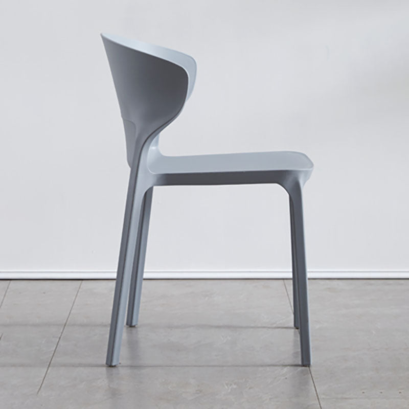 Scandinavian Plastic Dining Armless Chair Wingback Side Chair Clearhalo 'Dining Chairs' 'Dining Tables & Seating' 'dining_chair' 'furn' 'furn_dining_chair' 'Furniture' 'furniture_dining_chair' 'Kitchen & Dining Furniture' 4707570