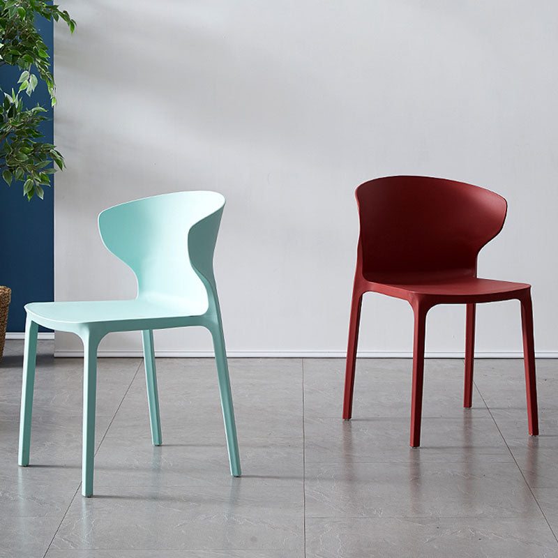 Scandinavian Plastic Dining Armless Chair Wingback Side Chair Clearhalo 'Dining Chairs' 'Dining Tables & Seating' 'dining_chair' 'furn' 'furn_dining_chair' 'Furniture' 'furniture_dining_chair' 'Kitchen & Dining Furniture' 4707572