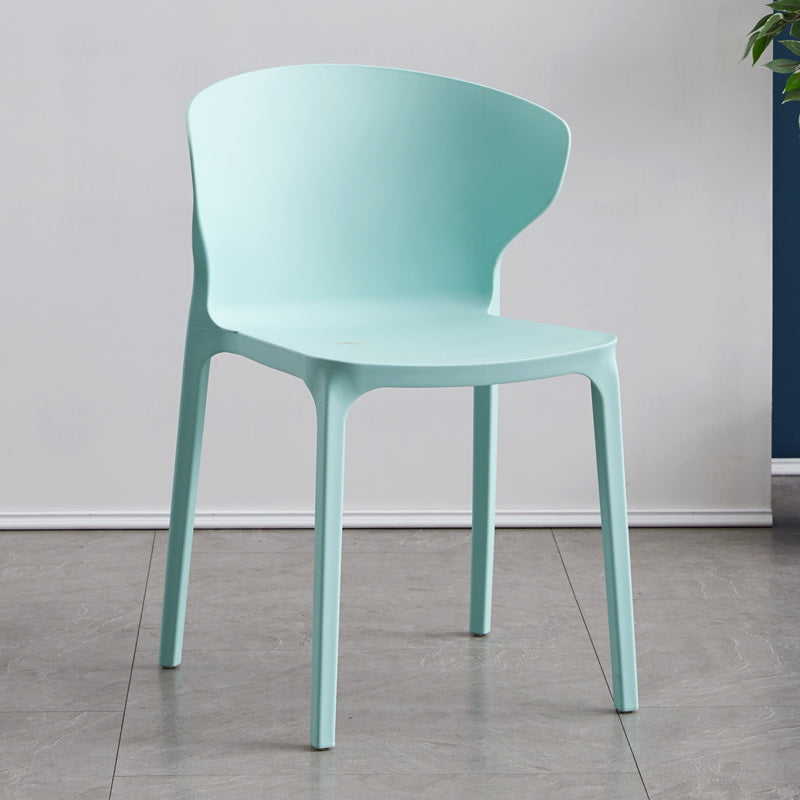 Scandinavian Plastic Dining Armless Chair Wingback Side Chair Blue 1 Piece Clearhalo 'Dining Chairs' 'Dining Tables & Seating' 'dining_chair' 'furn' 'furn_dining_chair' 'Furniture' 'furniture_dining_chair' 'Kitchen & Dining Furniture' 4707586
