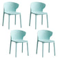 Scandinavian Plastic Dining Armless Chair Wingback Side Chair Blue 4 Piece Set Clearhalo 'Dining Chairs' 'Dining Tables & Seating' 'dining_chair' 'furn' 'furn_dining_chair' 'Furniture' 'furniture_dining_chair' 'Kitchen & Dining Furniture' 4707588