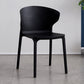 Scandinavian Plastic Dining Armless Chair Wingback Side Chair Black 1 Piece Clearhalo 'Dining Chairs' 'Dining Tables & Seating' 'dining_chair' 'furn' 'furn_dining_chair' 'Furniture' 'furniture_dining_chair' 'Kitchen & Dining Furniture' 4707589