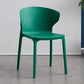 Scandinavian Plastic Dining Armless Chair Wingback Side Chair Dark Green 1 Piece Clearhalo 'Dining Chairs' 'Dining Tables & Seating' 'dining_chair' 'furn' 'furn_dining_chair' 'Furniture' 'furniture_dining_chair' 'Kitchen & Dining Furniture' 4707592