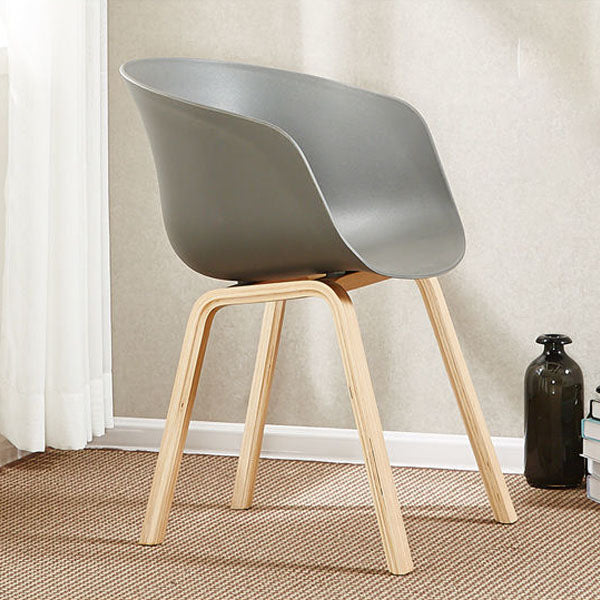 Contemporary Dining Chair Arm Chairs with Wooden Legs for Kitchen Clearhalo 'Dining Chairs' 'Dining Tables & Seating' 'dining_chair' 'Furniture' 'furniture_dining_chair' 'Kitchen & Dining Furniture' 4707605