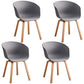 Contemporary Dining Chair Arm Chairs with Wooden Legs for Kitchen Grey Set of 4 Clearhalo 'Dining Chairs' 'Dining Tables & Seating' 'dining_chair' 'Furniture' 'furniture_dining_chair' 'Kitchen & Dining Furniture' 4707607