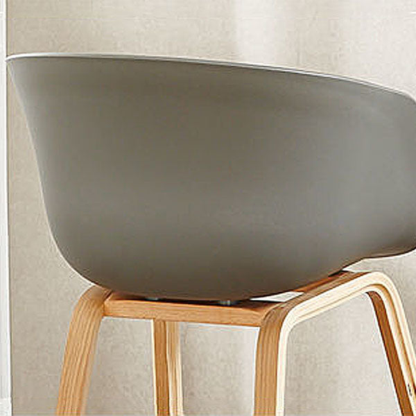 Contemporary Dining Chair Arm Chairs with Wooden Legs for Kitchen Clearhalo 'Dining Chairs' 'Dining Tables & Seating' 'dining_chair' 'Furniture' 'furniture_dining_chair' 'Kitchen & Dining Furniture' 4707610