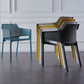 Scandinavian Plastic Kitchen Dining Room Arm Chair Solid Back Chair Clearhalo 'Dining Chairs' 'Dining Tables & Seating' 'dining_chair' 'Furniture' 'furniture_dining_chair' 'Kitchen & Dining Furniture' 4707621