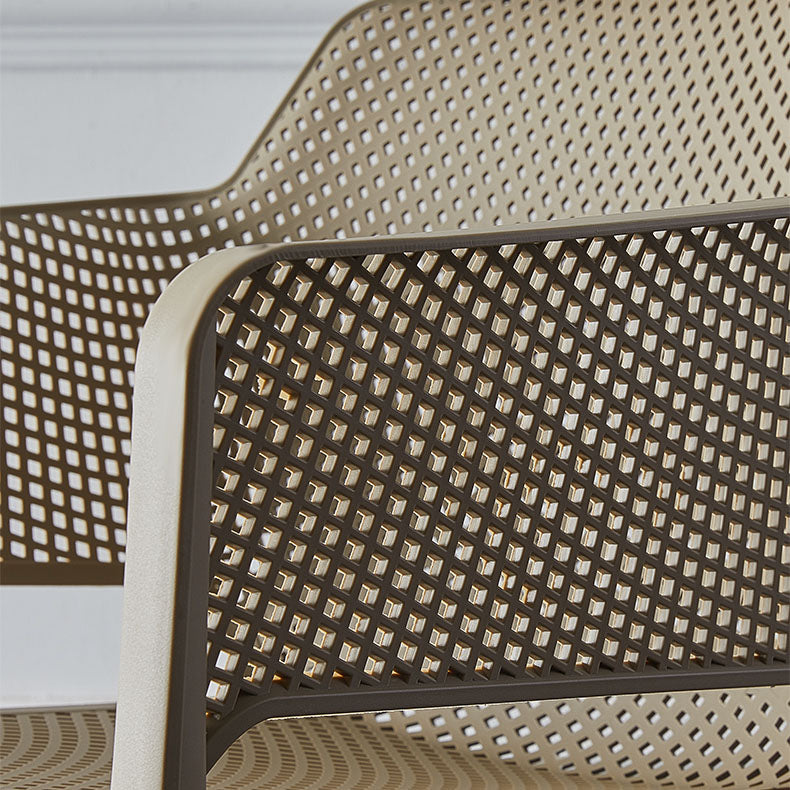 Scandinavian Plastic Kitchen Dining Room Arm Chair Solid Back Chair Clearhalo 'Dining Chairs' 'Dining Tables & Seating' 'dining_chair' 'Furniture' 'furniture_dining_chair' 'Kitchen & Dining Furniture' 4707630