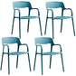 Modern Stackable Chair Dining Arm Open Back Chairs with Plastic Legs for Kitchen Peacock Blue 4 Piece Set Clearhalo 'Dining Chairs' 'Dining Tables & Seating' 'dining_chair' 'furn' 'furn_dining_chair' 'Furniture' 'furniture_dining_chair' 'Kitchen & Dining Furniture' 4707667