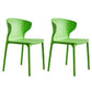 Contemporary Stacking Wingback Side Chair Matte Finish Plastic Dining Chair Fruit Green 2 Piece Set Clearhalo 'Dining Chairs' 'Dining Tables & Seating' 'dining_chair' 'furn' 'furn_dining_chair' 'Furniture' 'furniture_dining_chair' 'Kitchen & Dining Furniture' 4707679