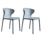 Contemporary Stacking Wingback Side Chair Matte Finish Plastic Dining Chair Light Gray 2 Piece Set Clearhalo 'Dining Chairs' 'Dining Tables & Seating' 'dining_chair' 'furn' 'furn_dining_chair' 'Furniture' 'furniture_dining_chair' 'Kitchen & Dining Furniture' 4707684