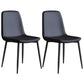 Contemporary Style Dining Chair Armless Chairs with Metal Legs for Kitchen Black 2 Piece Set Clearhalo 'Dining Chairs' 'Dining Tables & Seating' 'dining_chair' 'furn' 'furn_dining_chair' 'Furniture' 'furniture_dining_chair' 'Kitchen & Dining Furniture' 4707708