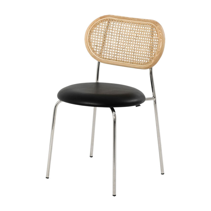 Industrial Style PU Leather Dining Chairs Open Back Dining Side Chair Clearhalo 'Dining Chairs' 'Dining Tables & Seating' 'dining_chair' 'furn' 'furn_dining_chair' 'Furniture' 'furniture_dining_chair' 'Kitchen & Dining Furniture' 4707758