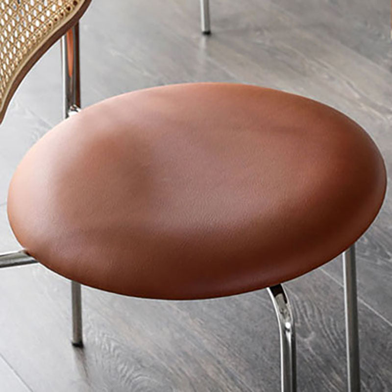 Industrial Style PU Leather Dining Chairs Open Back Dining Side Chair Clearhalo 'Dining Chairs' 'Dining Tables & Seating' 'dining_chair' 'furn' 'furn_dining_chair' 'Furniture' 'furniture_dining_chair' 'Kitchen & Dining Furniture' 4707764