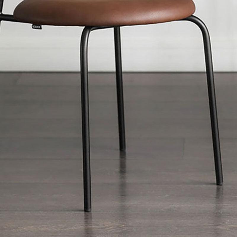 Industrial Style PU Leather Dining Chairs Open Back Dining Side Chair Clearhalo 'Dining Chairs' 'Dining Tables & Seating' 'dining_chair' 'furn' 'furn_dining_chair' 'Furniture' 'furniture_dining_chair' 'Kitchen & Dining Furniture' 4707766