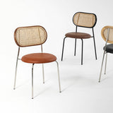 Industrial Style PU Leather Dining Chairs Open Back Dining Side Chair Clearhalo 'Dining Chairs' 'Dining Tables & Seating' 'dining_chair' 'furn' 'furn_dining_chair' 'Furniture' 'furniture_dining_chair' 'Kitchen & Dining Furniture' 4707772