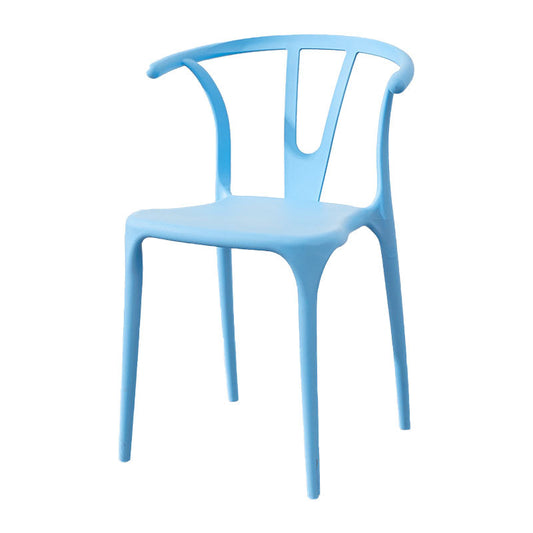 Modern Style Stackable Chair Dining Armless Chair with Plastic Legs for Kitchen Clearhalo 'Dining Chairs' 'Dining Tables & Seating' 'dining_chair' 'furn' 'furn_dining_chair' 'Furniture' 'furniture_dining_chair' 'Kitchen & Dining Furniture' 4707782
