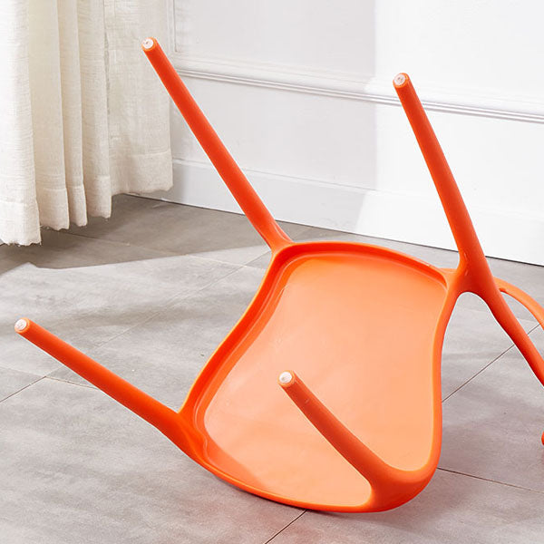 Modern Style Stackable Chair Dining Armless Chair with Plastic Legs for Kitchen Clearhalo 'Dining Chairs' 'Dining Tables & Seating' 'dining_chair' 'furn' 'furn_dining_chair' 'Furniture' 'furniture_dining_chair' 'Kitchen & Dining Furniture' 4707789
