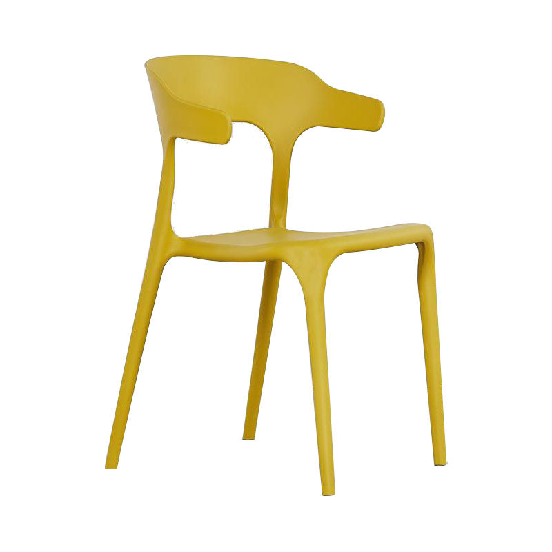Contemporary Style Stackable Chairs Dining Armless Chairs with Plastic Legs for Kitchen Clearhalo 'Dining Chairs' 'Dining Tables & Seating' 'dining_chair' 'furn' 'furn_dining_chair' 'Furniture' 'furniture_dining_chair' 'Kitchen & Dining Furniture' 4707810