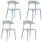 Contemporary Style Stackable Chairs Dining Armless Chairs with Plastic Legs for Kitchen Light Gray 4 Piece Set Clearhalo 'Dining Chairs' 'Dining Tables & Seating' 'dining_chair' 'furn' 'furn_dining_chair' 'Furniture' 'furniture_dining_chair' 'Kitchen & Dining Furniture' 4707818