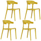 Contemporary Style Stackable Chairs Dining Armless Chairs with Plastic Legs for Kitchen Ginger 4 Piece Set Clearhalo 'Dining Chairs' 'Dining Tables & Seating' 'dining_chair' 'furn' 'furn_dining_chair' 'Furniture' 'furniture_dining_chair' 'Kitchen & Dining Furniture' 4707822