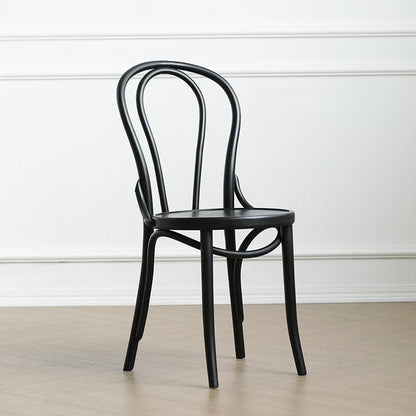 Wood Traditional Kitchen Dining Room Chair Windsor Back Side Chair Black Wood 1 Piece Clearhalo 'Dining Chairs' 'Dining Tables & Seating' 'dining_chair' 'furn' 'furn_dining_chair' 'Furniture' 'furniture_dining_chair' 'Kitchen & Dining Furniture' 4707826