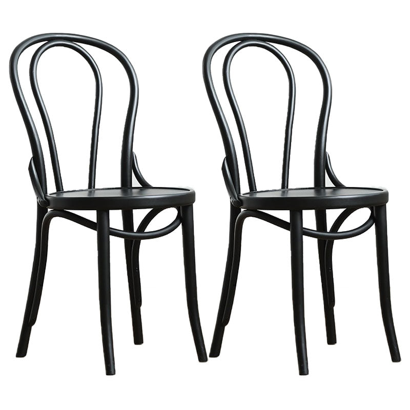 Wood Traditional Kitchen Dining Room Chair Windsor Back Side Chair Black Wood 2 Piece Set Clearhalo 'Dining Chairs' 'Dining Tables & Seating' 'dining_chair' 'furn' 'furn_dining_chair' 'Furniture' 'furniture_dining_chair' 'Kitchen & Dining Furniture' 4707828