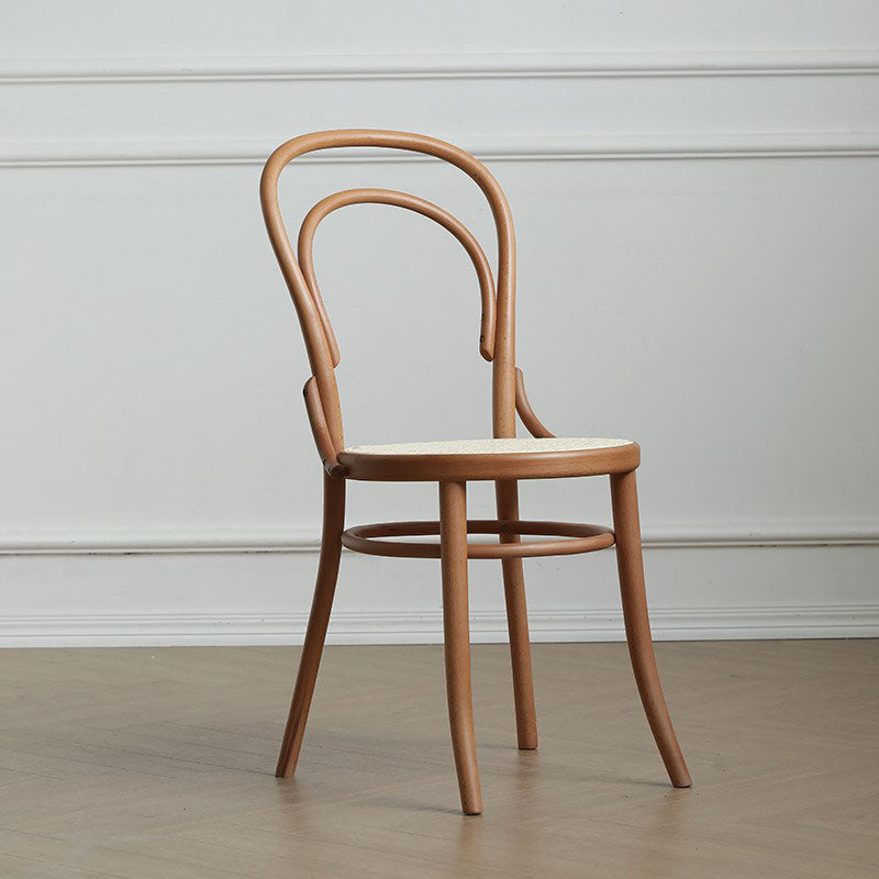 Wood Traditional Kitchen Dining Room Chair Windsor Back Side Chair Khaki Wicker & Rattan 1 Piece Clearhalo 'Dining Chairs' 'Dining Tables & Seating' 'dining_chair' 'furn' 'furn_dining_chair' 'Furniture' 'furniture_dining_chair' 'Kitchen & Dining Furniture' 4707837