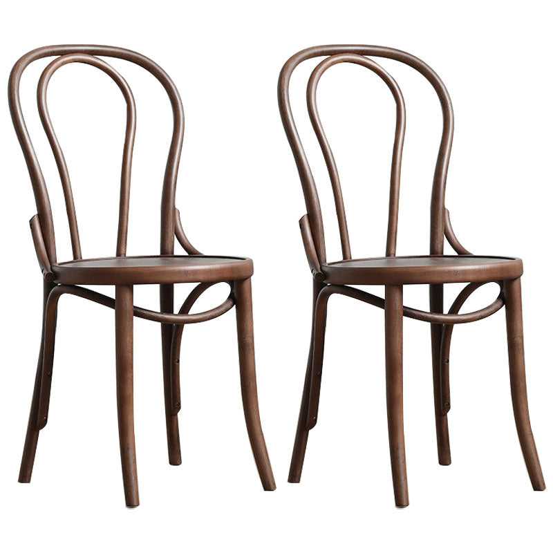 Wood Traditional Kitchen Dining Room Chair Windsor Back Side Chair Walnut Wood 2 Piece Set Clearhalo 'Dining Chairs' 'Dining Tables & Seating' 'dining_chair' 'furn' 'furn_dining_chair' 'Furniture' 'furniture_dining_chair' 'Kitchen & Dining Furniture' 4707848