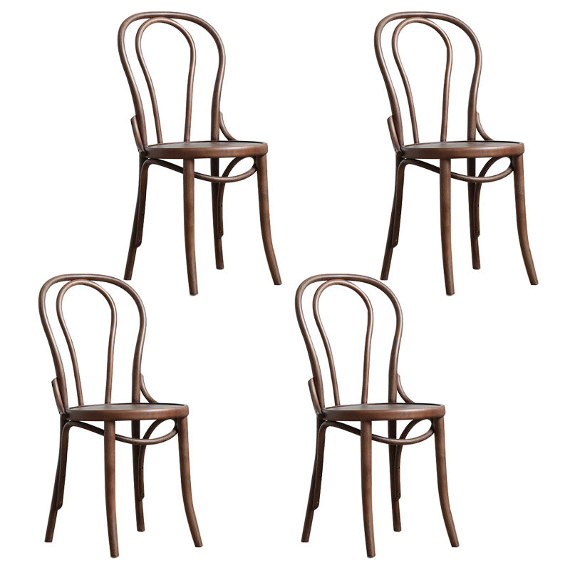 Wood Traditional Kitchen Dining Room Chair Windsor Back Side Chair Walnut Wood 4 Piece Set Clearhalo 'Dining Chairs' 'Dining Tables & Seating' 'dining_chair' 'furn' 'furn_dining_chair' 'Furniture' 'furniture_dining_chair' 'Kitchen & Dining Furniture' 4707849