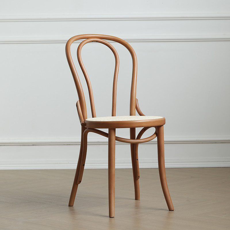 Wood Traditional Kitchen Dining Room Chair Windsor Back Side Chair Light Khaki Wicker & Rattan 1 Piece Clearhalo 'Dining Chairs' 'Dining Tables & Seating' 'dining_chair' 'furn' 'furn_dining_chair' 'Furniture' 'furniture_dining_chair' 'Kitchen & Dining Furniture' 4707850