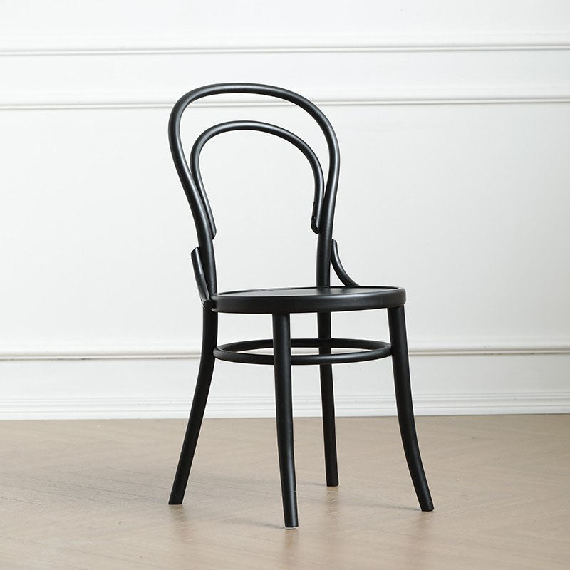 Wood Traditional Kitchen Dining Room Chair Windsor Back Side Chair Gloss Black Wood 1 Piece Clearhalo 'Dining Chairs' 'Dining Tables & Seating' 'dining_chair' 'furn' 'furn_dining_chair' 'Furniture' 'furniture_dining_chair' 'Kitchen & Dining Furniture' 4707853