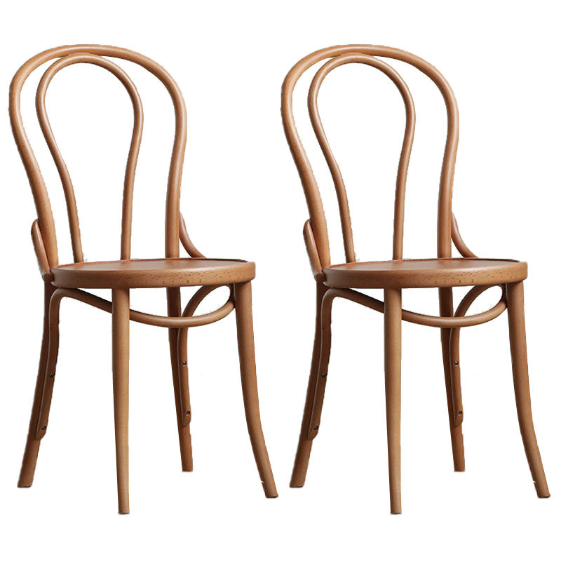 Wood Traditional Kitchen Dining Room Chair Windsor Back Side Chair Light Khaki Wood 2 Piece Set Clearhalo 'Dining Chairs' 'Dining Tables & Seating' 'dining_chair' 'furn' 'furn_dining_chair' 'Furniture' 'furniture_dining_chair' 'Kitchen & Dining Furniture' 4707863