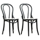Wood Traditional Kitchen Dining Room Chair Windsor Back Side Chair Gloss Black Wicker & Rattan 2 Piece Set Clearhalo 'Dining Chairs' 'Dining Tables & Seating' 'dining_chair' 'furn' 'furn_dining_chair' 'Furniture' 'furniture_dining_chair' 'Kitchen & Dining Furniture' 4707866