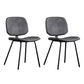 Contemporary Upholstered Open Arm Chair Matte Finish Home Dining Chair Black-Gray 2 Piece Set Clearhalo 'Dining Chairs' 'Dining Tables & Seating' 'dining_chair' 'furn' 'furn_dining_chair' 'Furniture' 'furniture_dining_chair' 'Kitchen & Dining Furniture' 4707870