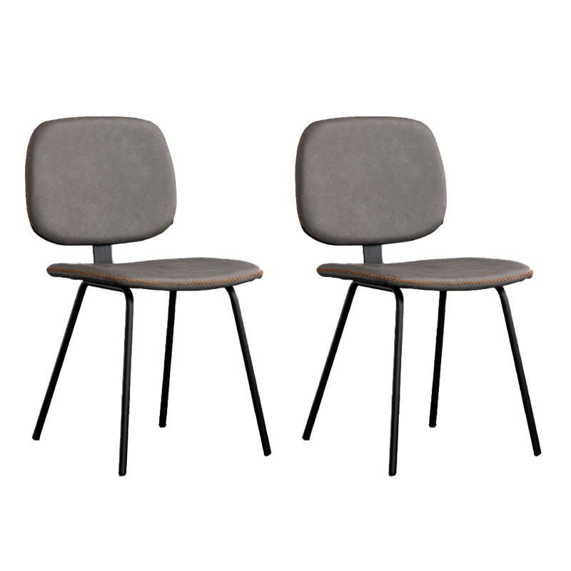 Contemporary Upholstered Open Arm Chair Matte Finish Home Dining Chair Grey 2 Piece Set Clearhalo 'Dining Chairs' 'Dining Tables & Seating' 'dining_chair' 'furn' 'furn_dining_chair' 'Furniture' 'furniture_dining_chair' 'Kitchen & Dining Furniture' 4707871