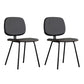 Contemporary Upholstered Open Arm Chair Matte Finish Home Dining Chair Black 2 Piece Set Clearhalo 'Dining Chairs' 'Dining Tables & Seating' 'dining_chair' 'furn' 'furn_dining_chair' 'Furniture' 'furniture_dining_chair' 'Kitchen & Dining Furniture' 4707875