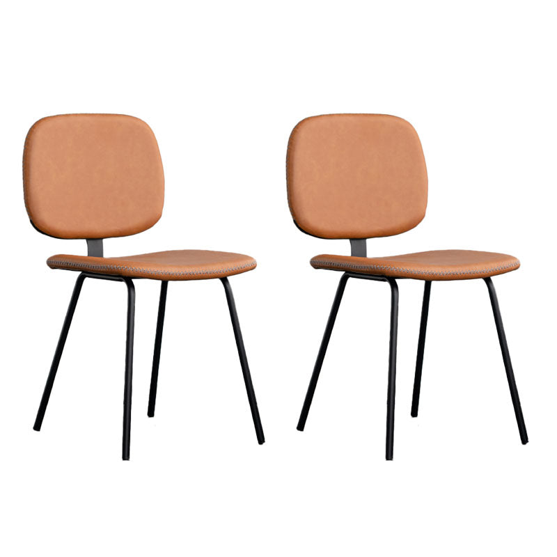 Contemporary Upholstered Open Arm Chair Matte Finish Home Dining Chair Light Brown 2 Piece Set Clearhalo 'Dining Chairs' 'Dining Tables & Seating' 'dining_chair' 'furn' 'furn_dining_chair' 'Furniture' 'furniture_dining_chair' 'Kitchen & Dining Furniture' 4707882