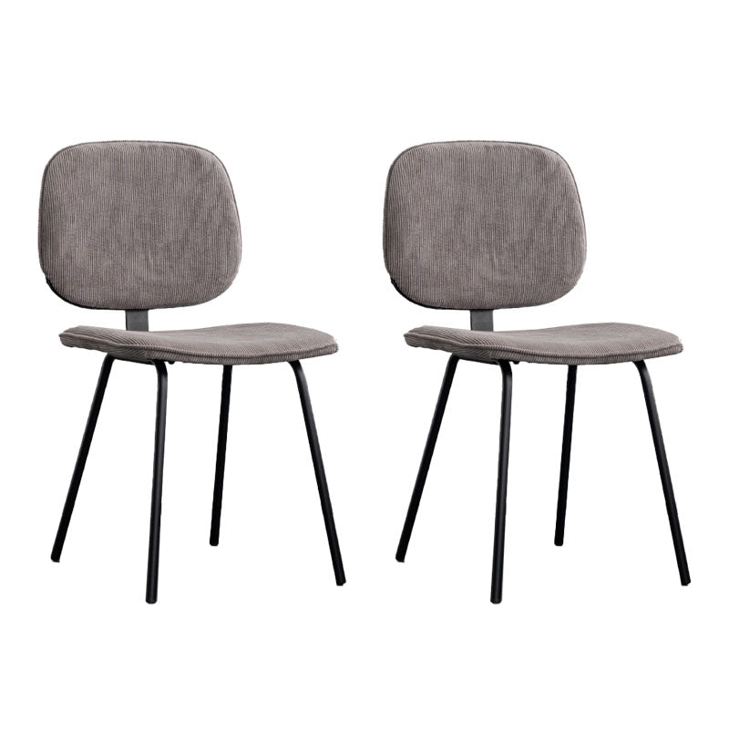 Contemporary Upholstered Open Arm Chair Matte Finish Home Dining Chair Dark Gray 2 Piece Set Clearhalo 'Dining Chairs' 'Dining Tables & Seating' 'dining_chair' 'furn' 'furn_dining_chair' 'Furniture' 'furniture_dining_chair' 'Kitchen & Dining Furniture' 4707890