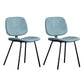 Contemporary Upholstered Open Arm Chair Matte Finish Home Dining Chair Blue 2 Piece Set Clearhalo 'Dining Chairs' 'Dining Tables & Seating' 'dining_chair' 'furn' 'furn_dining_chair' 'Furniture' 'furniture_dining_chair' 'Kitchen & Dining Furniture' 4707892