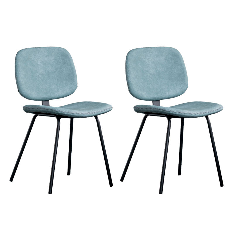 Contemporary Upholstered Open Arm Chair Matte Finish Home Dining Chair Blue 2 Piece Set Clearhalo 'Dining Chairs' 'Dining Tables & Seating' 'dining_chair' 'furn' 'furn_dining_chair' 'Furniture' 'furniture_dining_chair' 'Kitchen & Dining Furniture' 4707892