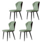 Contemporary Leather Wingback Side Chair Matte Finish Bedroom Dining Chair Green 4 Piece Set Clearhalo 'Dining Chairs' 'Dining Tables & Seating' 'dining_chair' 'furn' 'furn_dining_chair' 'Furniture' 'furniture_dining_chair' 'Kitchen & Dining Furniture' 4707912