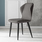 Contemporary Leather Wingback Side Chair Matte Finish Bedroom Dining Chair Grey 1 Piece Clearhalo 'Dining Chairs' 'Dining Tables & Seating' 'dining_chair' 'furn' 'furn_dining_chair' 'Furniture' 'furniture_dining_chair' 'Kitchen & Dining Furniture' 4707914