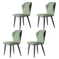 Contemporary Leather Wingback Side Chair Matte Finish Bedroom Dining Chair Dark Green 4 Piece Set Clearhalo 'Dining Chairs' 'Dining Tables & Seating' 'dining_chair' 'furn' 'furn_dining_chair' 'Furniture' 'furniture_dining_chair' 'Kitchen & Dining Furniture' 4707925