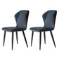 Contemporary Leather Wingback Side Chair Matte Finish Bedroom Dining Chair Dark Blue 2 Piece Set Clearhalo 'Dining Chairs' 'Dining Tables & Seating' 'dining_chair' 'furn' 'furn_dining_chair' 'Furniture' 'furniture_dining_chair' 'Kitchen & Dining Furniture' 4707927