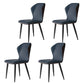 Contemporary Leather Wingback Side Chair Matte Finish Bedroom Dining Chair Dark Blue 4 Piece Set Clearhalo 'Dining Chairs' 'Dining Tables & Seating' 'dining_chair' 'furn' 'furn_dining_chair' 'Furniture' 'furniture_dining_chair' 'Kitchen & Dining Furniture' 4707928