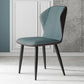 Contemporary Leather Wingback Side Chair Matte Finish Bedroom Dining Chair Blue 1 Piece Clearhalo 'Dining Chairs' 'Dining Tables & Seating' 'dining_chair' 'furn' 'furn_dining_chair' 'Furniture' 'furniture_dining_chair' 'Kitchen & Dining Furniture' 4707941