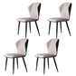 Contemporary Leather Wingback Side Chair Matte Finish Bedroom Dining Chair Beige 4 Piece Set Clearhalo 'Dining Chairs' 'Dining Tables & Seating' 'dining_chair' 'furn' 'furn_dining_chair' 'Furniture' 'furniture_dining_chair' 'Kitchen & Dining Furniture' 4707946