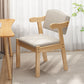Contemporary Rubberwood Open Arm Chair Matte Finish Upholstered Dining Chair Clearhalo 'Dining Chairs' 'Dining Tables & Seating' 'dining_chair' 'furn' 'furn_dining_chair' 'Furniture' 'furniture_dining_chair' 'Kitchen & Dining Furniture' 4707951